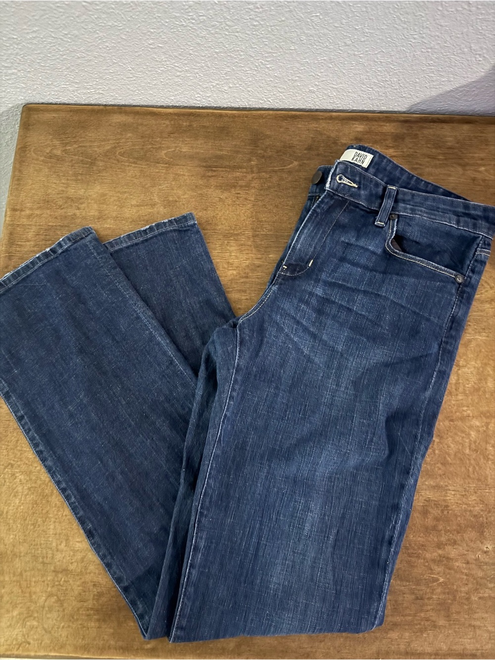 Dark Blue David Kahn Straight Leg Jeans